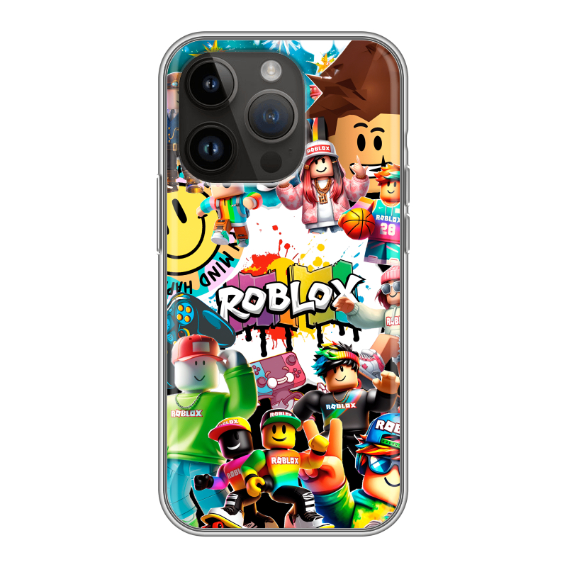 Силиконовый чехол на Iphone 14 Pro с принтом Roblox Роблокс Силиконовый чехол на Iphone 14 Pro с принтом Roblox Роблокс