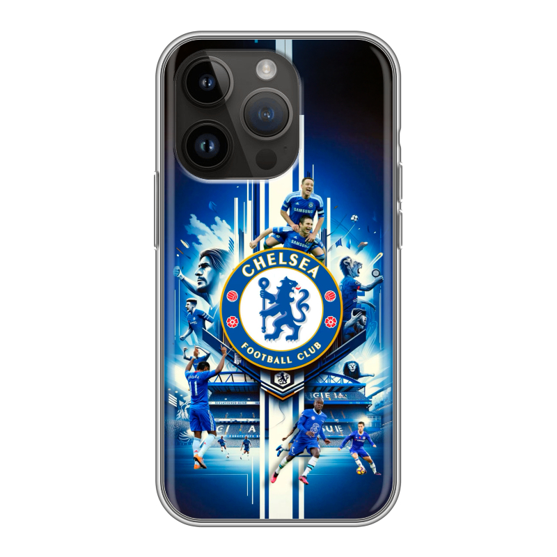 Силиконовый чехол на Iphone 14 Pro с принтом Chelsea Челси Силиконовый чехол на Iphone 14 Pro с принтом Chelsea Челси