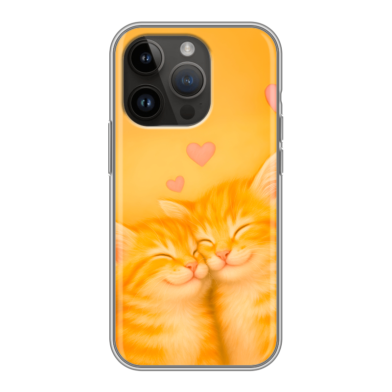 Силиконовый чехол на Iphone 14 Pro с принтом Милые котята Силиконовый чехол на Iphone 14 Pro с принтом Милые котята