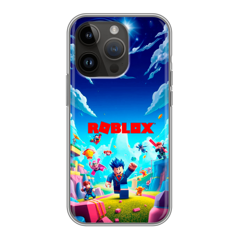 Силиконовый чехол на Iphone 14 Pro с принтом Roblox Роблокс Силиконовый чехол на Iphone 14 Pro с принтом Roblox Роблокс