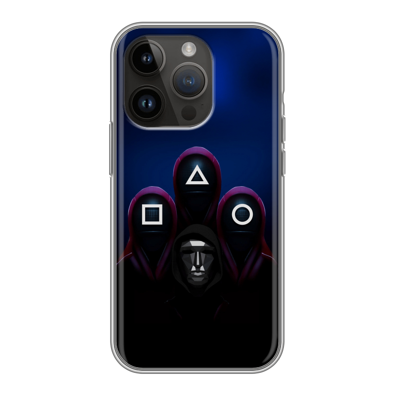 Силиконовый чехол на Iphone 14 Pro с принтом Игра Кальмара Силиконовый чехол на Iphone 14 Pro с принтом Игра Кальмара