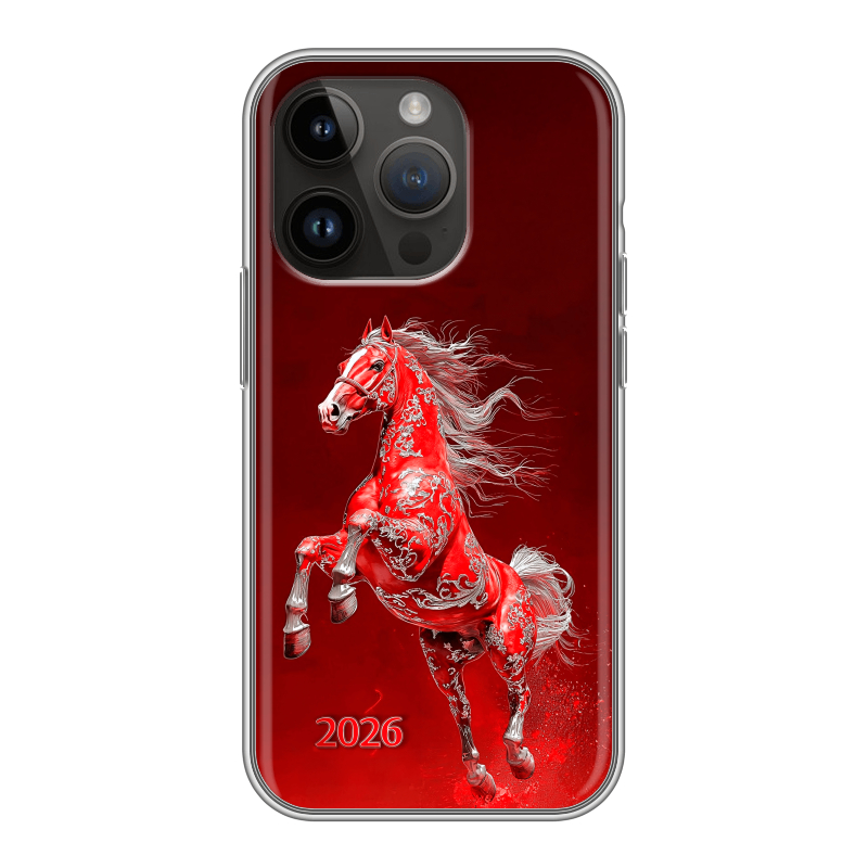 Силиконовый чехол на Iphone 14 Pro с принтом Новый год Силиконовый чехол на Iphone 14 Pro с принтом Новый год