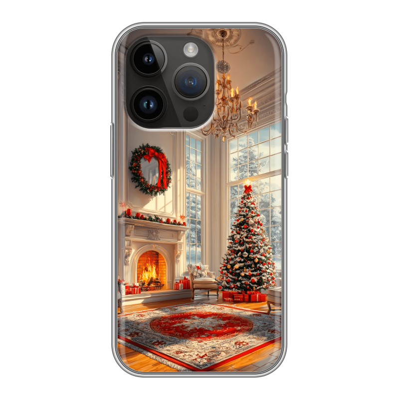 Силиконовый чехол на Iphone 14 Pro с принтом Новый год Силиконовый чехол на Iphone 14 Pro с принтом Новый год