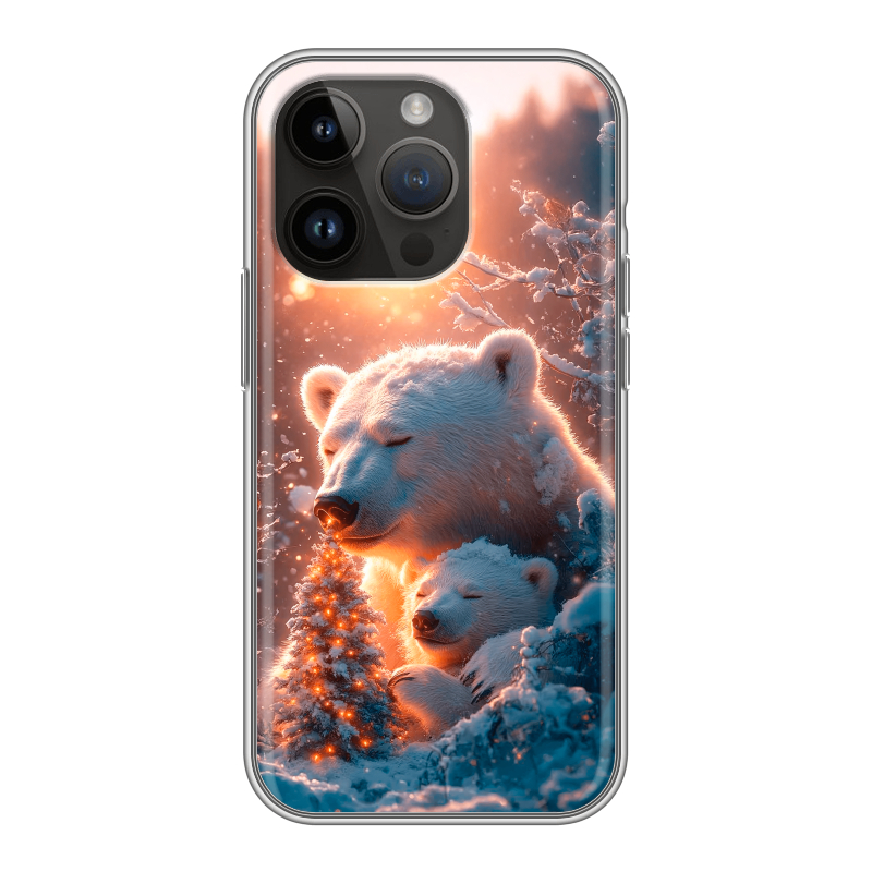 Силиконовый чехол на Iphone 14 Pro с принтом Новый год Силиконовый чехол на Iphone 14 Pro с принтом Новый год