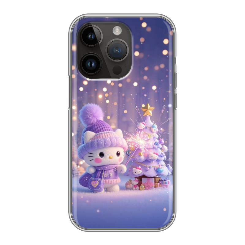 Силиконовый чехол на Iphone 14 Pro с принтом Новый год Силиконовый чехол на Iphone 14 Pro с принтом Новый год