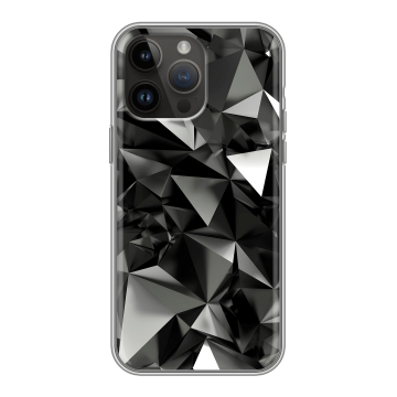 Силиконовый чехол на Iphone 14 Pro Max с принтом Черные кристаллы