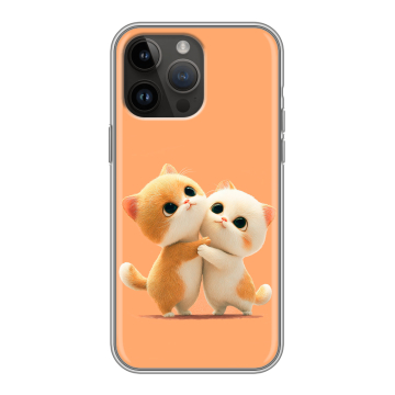 Силиконовый чехол на Iphone 14 Pro Max с принтом Милые котики