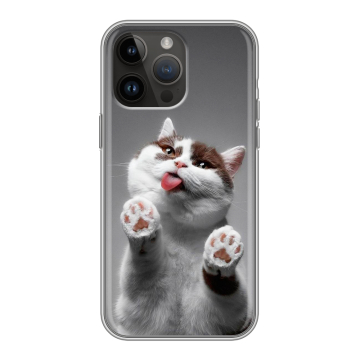 Силиконовый чехол на Iphone 14 Pro Max с принтом Коты