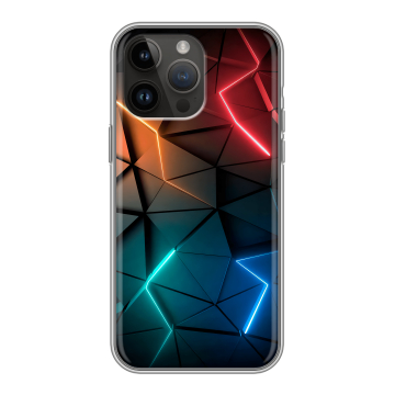 Силиконовый чехол на Iphone 14 Pro Max с принтом Абстракция неон