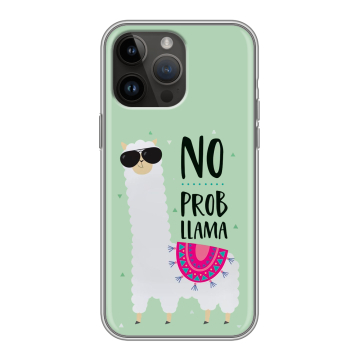 Силиконовый чехол на Iphone 14 Pro Max с принтом Лама