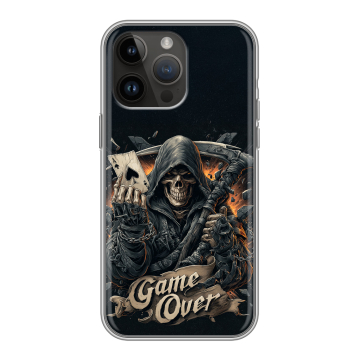 Силиконовый чехол на Iphone 14 Pro Max с принтом Скелет карты