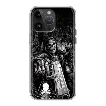 Силиконовый чехол на Iphone 14 Pro Max с принтом Скелет