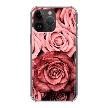 Силиконовый чехол на Iphone 14 Pro Max с принтом Цветы розы