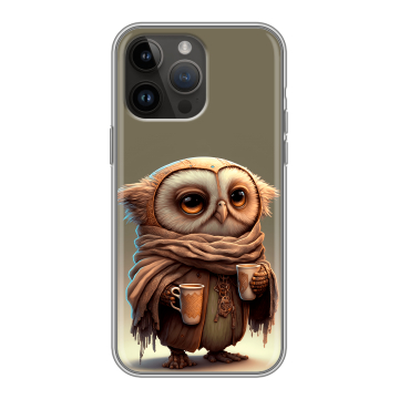 Силиконовый чехол на Iphone 14 Pro Max с принтом Сова
