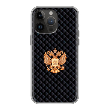 Силиконовый чехол на Iphone 14 Pro Max с принтом Герб России принт Силиконовый чехол на Iphone 14 Pro Max с принтом Герб России принт