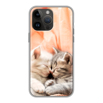 Силиконовый чехол на Iphone 14 Pro Max с принтом Котята Силиконовый чехол на Iphone 14 Pro Max с принтом Котята