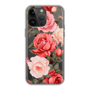 Силиконовый чехол на Iphone 14 Pro Max с принтом Розы Силиконовый чехол на Iphone 14 Pro Max с принтом Розы
