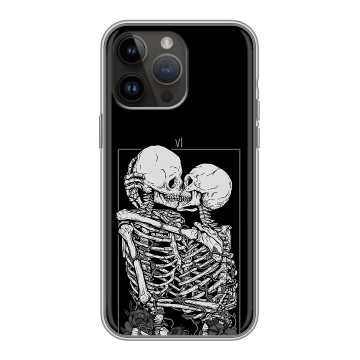 Силиконовый чехол на Iphone 14 Pro Max с принтом Поцелуй скелетов Силиконовый чехол на Iphone 14 Pro Max с принтом Поцелуй скелетов