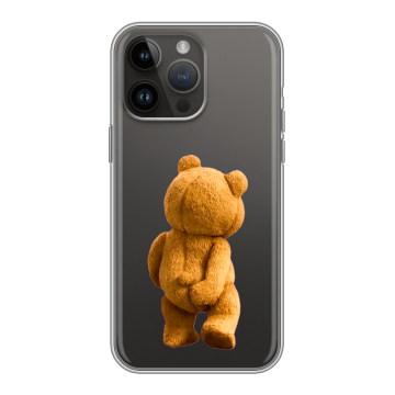 Силиконовый чехол на Iphone 14 Pro Max с принтом Медведь Силиконовый чехол на Iphone 14 Pro Max с принтом Медведь
