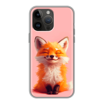 Силиконовый чехол на Iphone 14 Pro Max с принтом милая лиса Силиконовый чехол на Iphone 14 Pro Max с принтом милая лиса