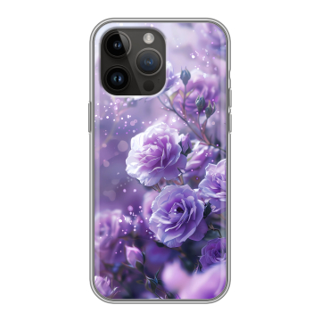 Силиконовый чехол на Iphone 14 Pro Max с принтом Розы цветы Силиконовый чехол на Iphone 14 Pro Max с принтом Розы цветы