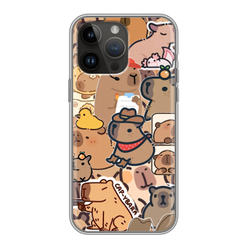 Силиконовый чехол на Iphone 14 Pro Max с принтом капибара Силиконовый чехол на Iphone 14 Pro Max с принтом капибара