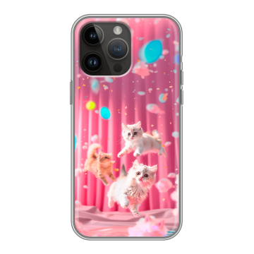 Силиконовый чехол на Iphone 14 Pro Max с принтом милые котики