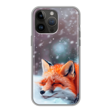 Силиконовый чехол на Iphone 14 Pro Max с принтом лиса Силиконовый чехол на Iphone 14 Pro Max с принтом лиса