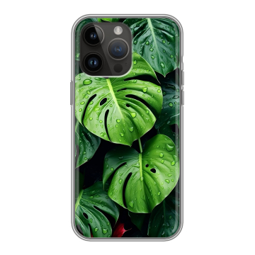 Силиконовый чехол на Iphone 14 Pro Max с принтом Листья Силиконовый чехол на Iphone 14 Pro Max с принтом Листья
