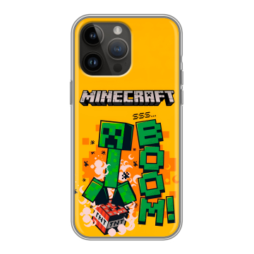 Силиконовый чехол на Iphone 14 Pro Max с принтом Майнкрафт Minecraft Силиконовый чехол на Iphone 14 Pro Max с принтом Майнкрафт Minecraft