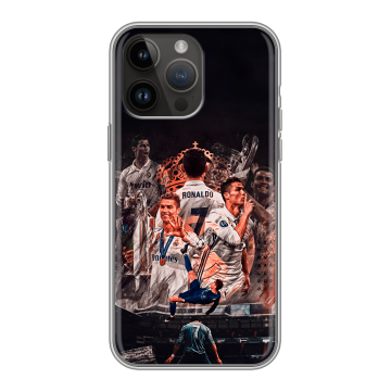 Силиконовый чехол на Iphone 14 Pro Max с принтом Реал Роналдо Real Ronaldo