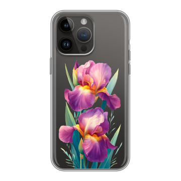 Силиконовый чехол на Iphone 14 Pro Max с принтом Цветы орхидеи