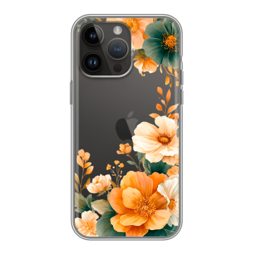 Силиконовый чехол на Iphone 14 Pro Max с принтом Цветы принт