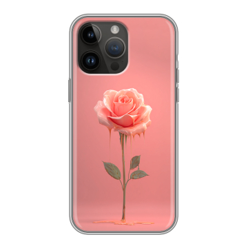 Силиконовый чехол на Iphone 14 Pro Max с принтом Розовая роза