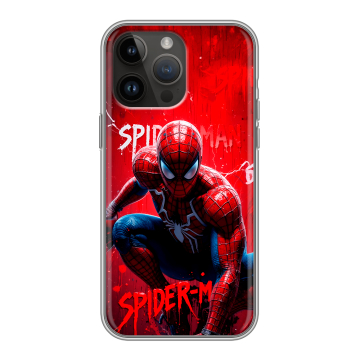 Силиконовый чехол на Iphone 14 Pro Max с принтом Spiderman Человек паук Силиконовый чехол на Iphone 14 Pro Max с принтом Spiderman Человек паук