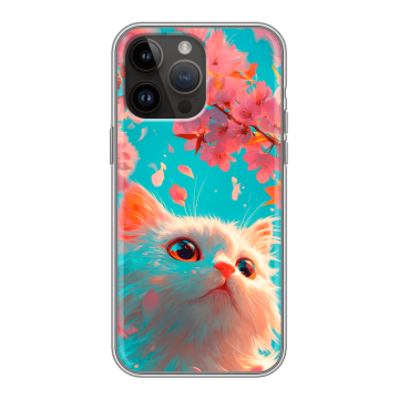 Силиконовый чехол на Iphone 14 Pro Max с принтом Красивый кот