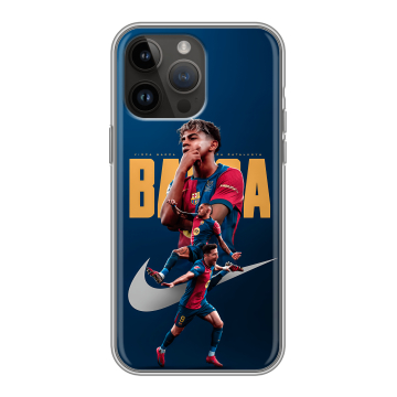Силиконовый чехол на Iphone 14 Pro Max с принтом Барселона Barca Yamal Силиконовый чехол на Iphone 14 Pro Max с принтом Барселона Barca Yamal