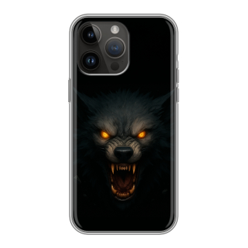 Силиконовый чехол на Iphone 14 Pro Max с принтом Волк