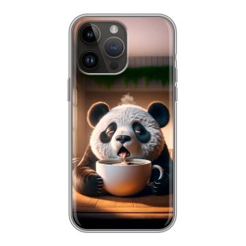 Силиконовый чехол на Iphone 14 Pro Max с принтом смешная панда Силиконовый чехол на Iphone 14 Pro Max с принтом смешная панда