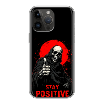 Силиконовый чехол на Iphone 14 Pro Max с принтом смешной скелет