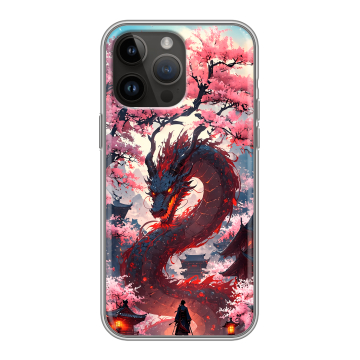 Силиконовый чехол на Iphone 14 Pro Max с принтом Дракон Японский Силиконовый чехол на Iphone 14 Pro Max с принтом Дракон Японский