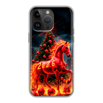 Силиконовый чехол на Iphone 14 Pro Max с принтом Новый год