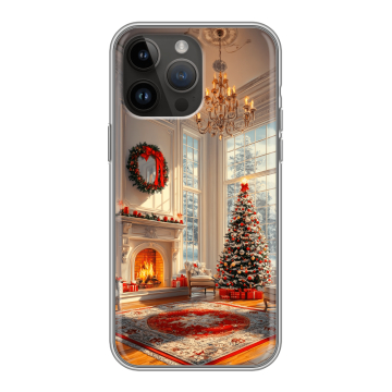 Силиконовый чехол на Iphone 14 Pro Max с принтом Новый год