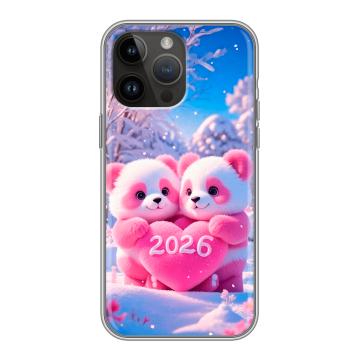 Силиконовый чехол на Iphone 14 Pro Max с принтом Новый год