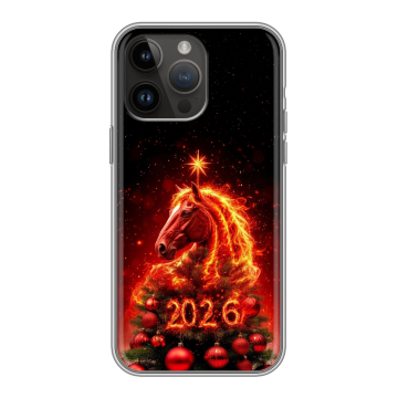 Силиконовый чехол на Iphone 14 Pro Max с принтом Новый год
