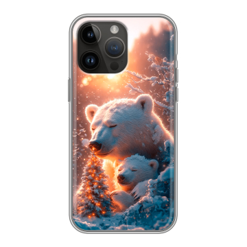 Силиконовый чехол на Iphone 14 Pro Max с принтом Новый год