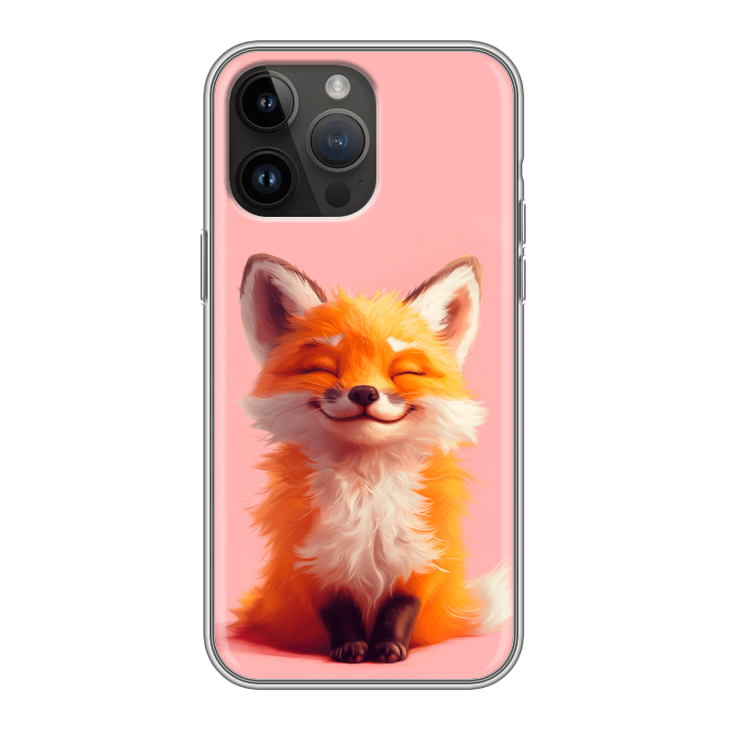 Силиконовый чехол на Iphone 14 Pro Max с принтом милая лиса Силиконовый чехол на Iphone 14 Pro Max с принтом милая лиса