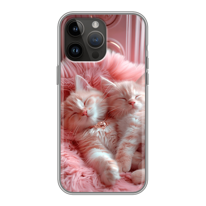 Силиконовый противоударный чехол на Iphone 14 Pro Max с принтом котята котики Силиконовый противоударный чехол на Iphone 14 Pro Max с принтом котята котики