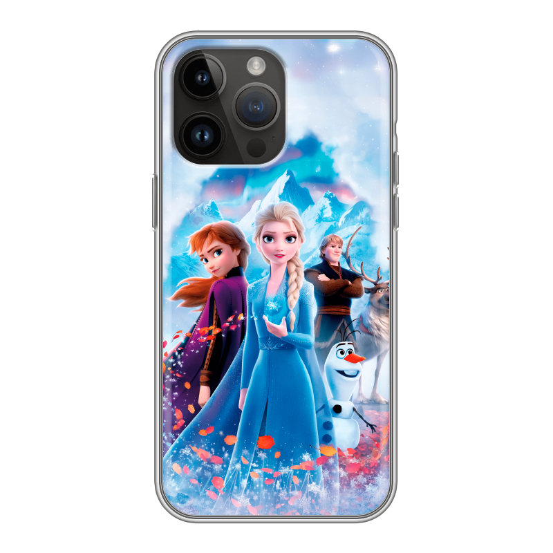 Силиконовый противоударный чехол на Iphone 14 Pro Max с принтом Холодное сердце Frozen Силиконовый противоударный чехол на Iphone 14 Pro Max с принтом Холодное сердце Frozen