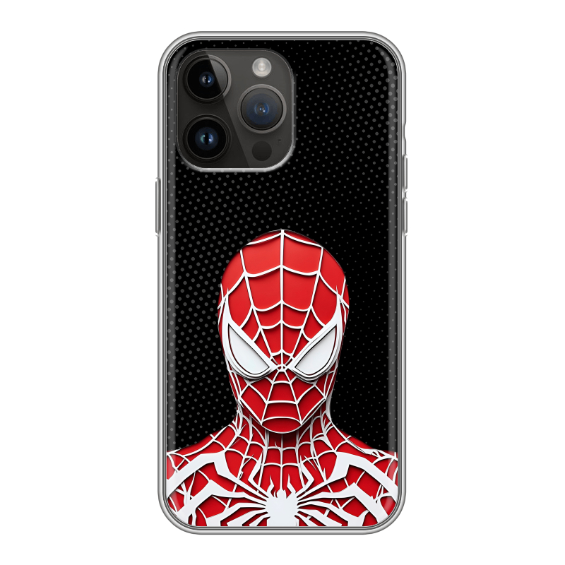 Силиконовый противоударный чехол на Iphone 14 Pro Max с принтом человек паук spiderman Силиконовый противоударный чехол на Iphone 14 Pro Max с принтом человек паук spiderman